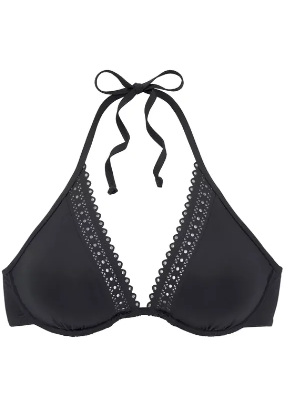 Grose Cups|s.Oliver Bugel-Bikini-Top"Aiko" Schwarz