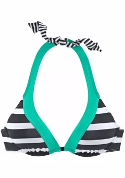 Grose Cups|KangaROOS Bugel-Bikini-Top"Anita" Schwarz-Weis