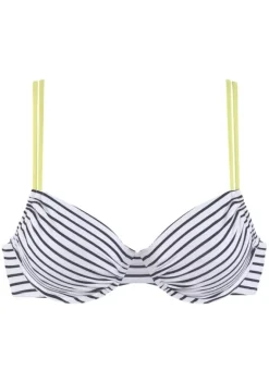 Grose Cups|Venice Beach Bugel-Bikini-Top"Camie" Schwarz-Weis-Limette