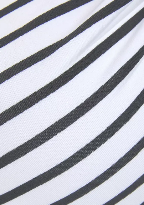 Grose Cups|Venice Beach Bugel-Bikini-Top"Camie" Schwarz-Weis-Limette