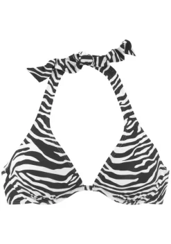 Grose Cups|Venice Beach Bugel-Bikini-Top"Fjella" Schwarz-Weis