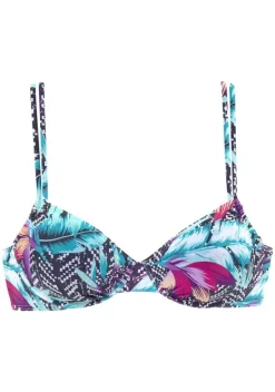 Grose Cups|Venice Beach Bugel-Bikini-Top"Jane" Marine-Bedruckt