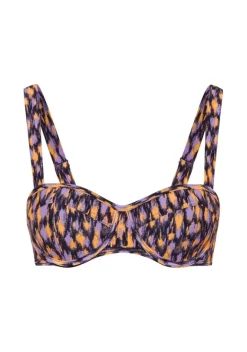 Grose Cups|LSCN by LASCANA Bugel-Bikini-Top"Lavista" Schwarz Bedruckt