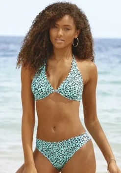 Grose Cups|LASCANA Bugel-Bikini-Top"Mae" Mint-Bedruckt