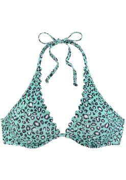 Grose Cups|LASCANA Bugel-Bikini-Top"Mae" Mint-Bedruckt
