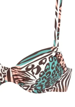 Grose Cups|Venice Beach Bugel-Bikini-Top"Maia" Turkis-Bedruckt