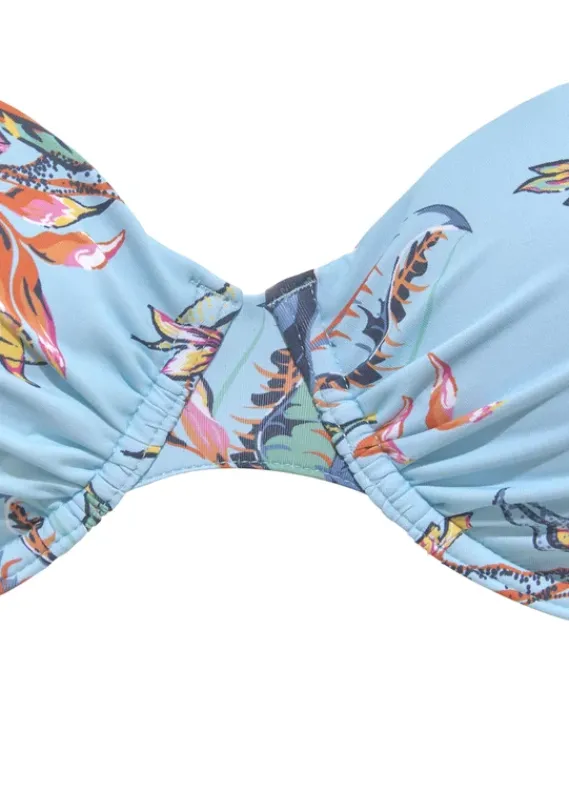 Grose Cups|LASCANA Bugel-Bikini-Top"Malia" Hellblau-Bedruckt