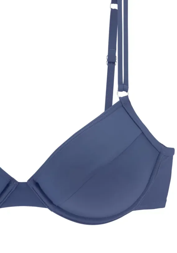 Grose Cups|s.Oliver Bugel-Bikini-Top"Rome" Blau