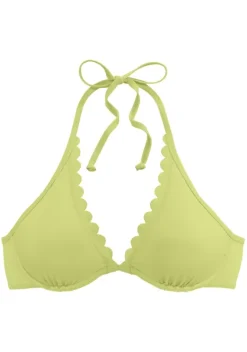 Grose Cups|LASCANA Bugel-Bikini-Top"Scallop" Gelb