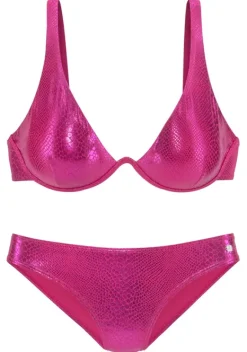 Nachhaltige Bademode|JETTE Bugel-Bikini"Umi" Magenta