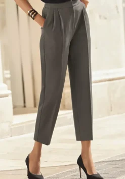 Lange Hosen|LASCANA Bugelfaltenhose Olivgrun