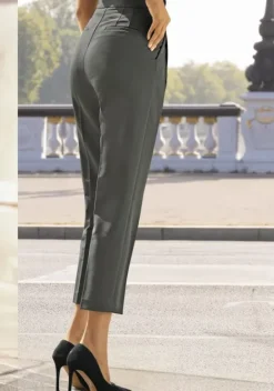 Lange Hosen|LASCANA Bugelfaltenhose Olivgrun