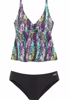 Tankinis|LASCANA Bugel-Tankini Schwarz-Bedruckt