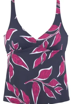Grose Cups|LASCANA Bugel-Tankini-Top"Cataleya" Marine-Bedruckt
