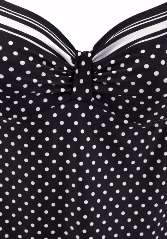 Grose Cups|LASCANA Bugel-Tankini-Top"Merilyn" Schwarz-Weis