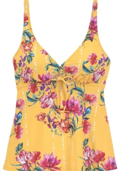 Tankinis|Sunseeker Bugel-Tankini-Top"Modern" Gelb-Bedruckt
