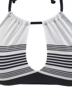 Bustier-Bikinis|JETTE Bustier-Bikini Schwarz-Weis