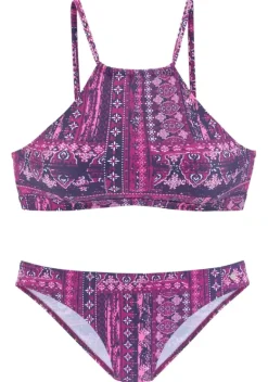 Bustier-Bikinis|s.Oliver Bustier-Bikini"Medley" Magenta Bedruckt
