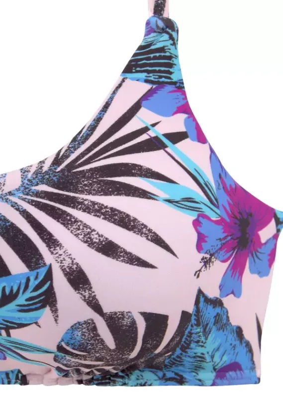 Bustier-Bikinis|Venice Beach Bustier-Bikini-Top"Marly" Rosa-Bedruckt
