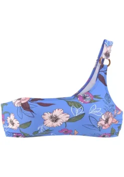 Bustier-Bikinis|s.Oliver Bustier-Bikini-Top"Maya" Blau-Bedruckt