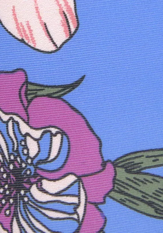 Bustier-Bikinis|s.Oliver Bustier-Bikini-Top"Maya" Blau-Bedruckt