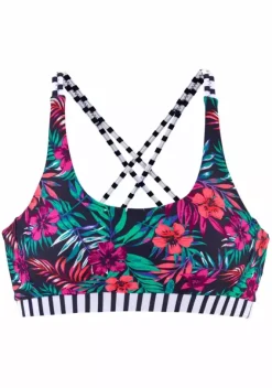 Bustier-Bikinis|Venice Beach Bustier-Bikini-Top"Summer" Marine Bedruckt