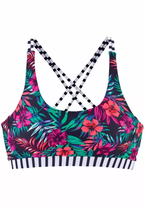 Bustier-Bikinis|Venice Beach Bustier-Bikini-Top"Summer" Marine Bedruckt