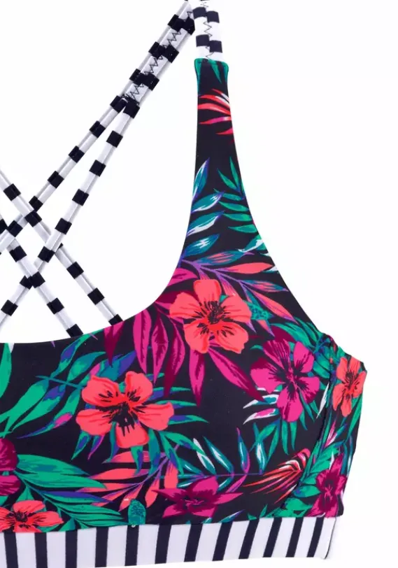 Bustier-Bikinis|Venice Beach Bustier-Bikini-Top"Summer" Marine Bedruckt