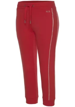 Lange Hosen|H.I.S Caprihose Rot