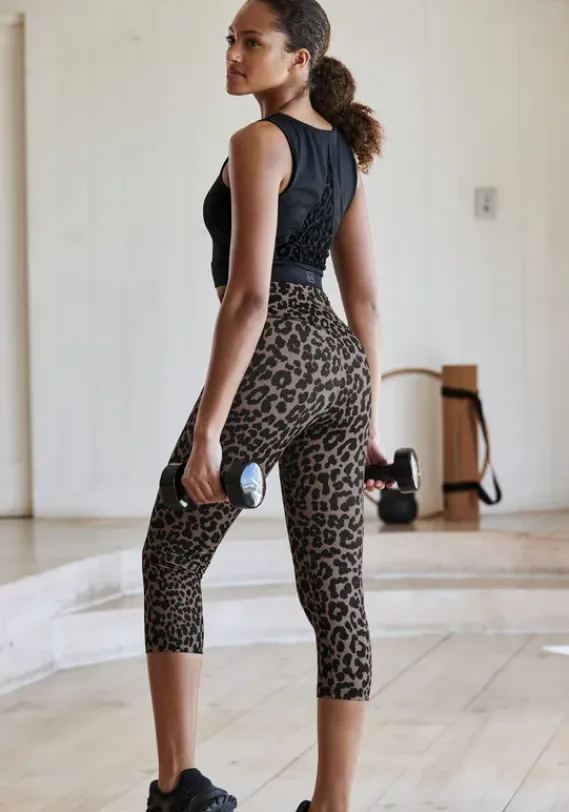 Lange Hosen|LASCANA ACTIVE Caprileggings Nougat