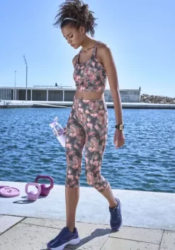 Lange Hosen|LASCANA ACTIVE Caprileggings Gemustert