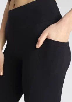 Lange Hosen|Vivance Caprileggings Schwarz