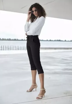 Lange Hosen|LASCANA Caprileggings Schwarz