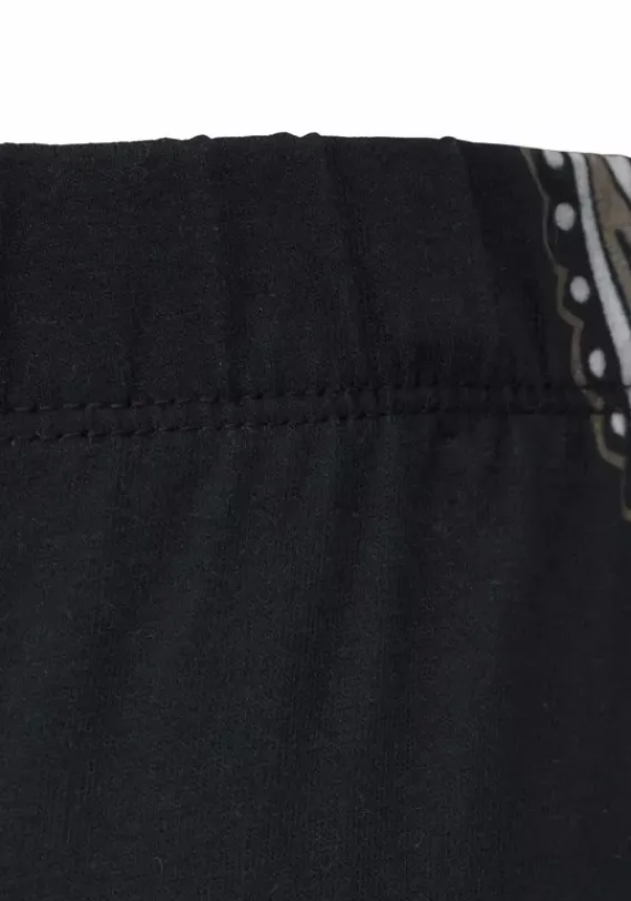 Strandmode|LASCANA Caprileggings Schwarz-Bedruckt