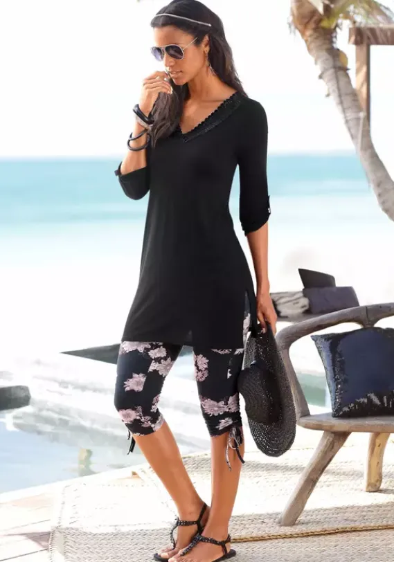 Strandmode|LASCANA Caprileggings Geblumt-Bedruckt