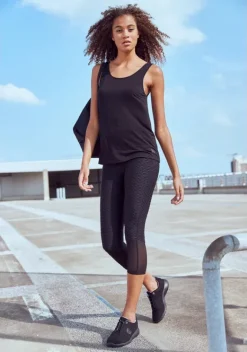 Lange Hosen|Bench. Caprileggings Schwarz