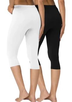 Homewear-Leggings|Vivance active Caprileggings Weis, Schwarz