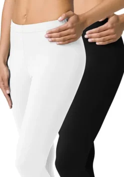 Homewear-Leggings|Vivance active Caprileggings Weis, Schwarz