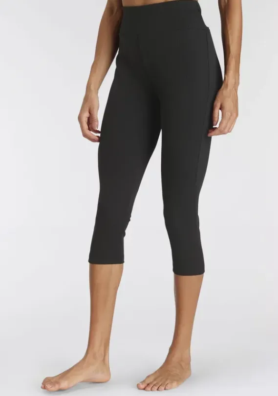 Lange Hosen|LASCANA ACTIVE Caprileggings Schwarz