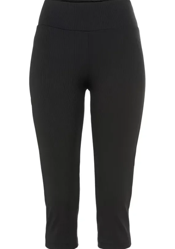 Lange Hosen|LASCANA ACTIVE Caprileggings Schwarz