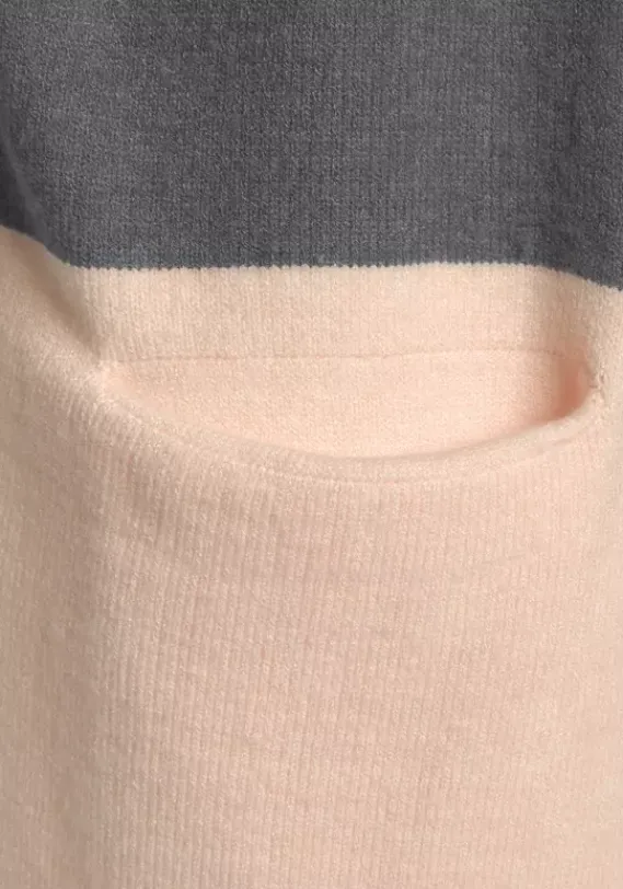 Jacken & Mantel|Vivance Cardigan Rosa-Grau-Apricot