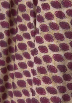 Strandmode|LASCANA Carmenbluse Sand-Dunkelrot-Bedruckt