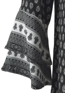 Strandmode|LASCANA Carmenbluse Schwarz-Weis