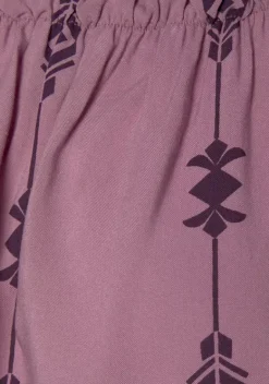 Blusen|LASCANA Carmenbluse Lila-Bedruckt
