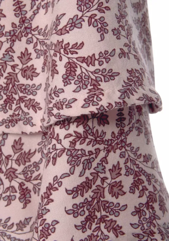 Blusen|LASCANA Carmenbluse Altrosa-Bedruckt