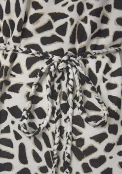 Strandmode|LASCANA Carmenshirt Creme-Schwarz Bedruckt