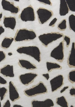 Strandmode|LASCANA Carmenshirt Creme-Schwarz Bedruckt