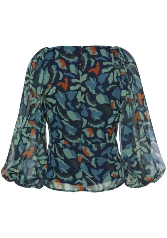 Blusen|LASCANA Chiffonbluse Marine-Dunkelgrun