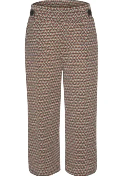 Lange Hosen|Buffalo Culotte Sand-Rostrot-Bedruckt