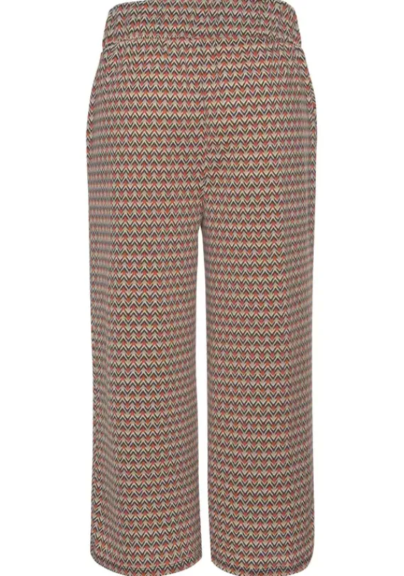 Lange Hosen|Buffalo Culotte Sand-Rostrot-Bedruckt